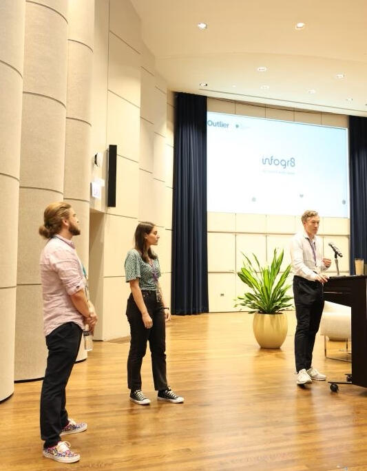 Richard Silvester closing out the Outlier conference in Chicago 2024 with FutureFridays.